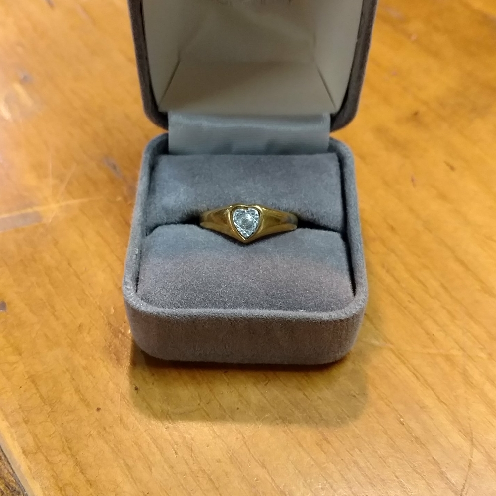 Gold plated heart ring
